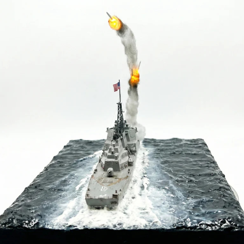 Naval Destroyer: High-Seas Missile Launch Diorama