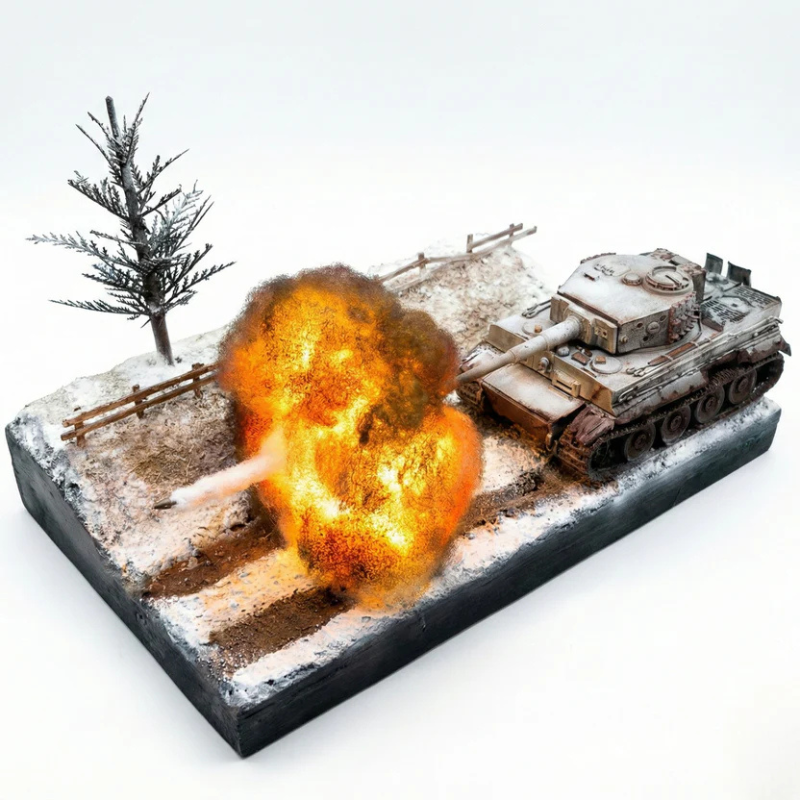 Tiger I: Winter Barrage at Normandy Diorama