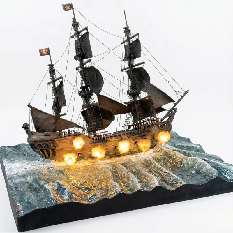 The Black Pearl: Legendary Pirate Ship — Cannon Fire Diorama
