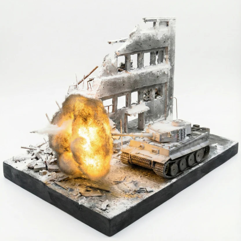 Tiger I: Frozen City Streets Diorama (Snow Edition)