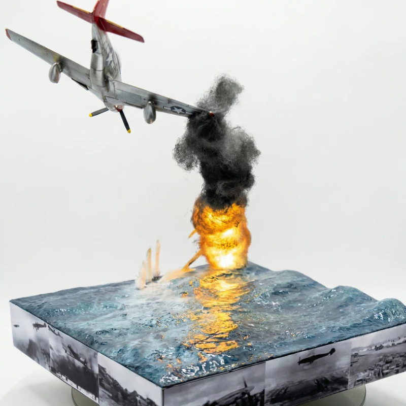 P-51 Mustang vs. Fw 190: WWII Aerial Combat Diorama